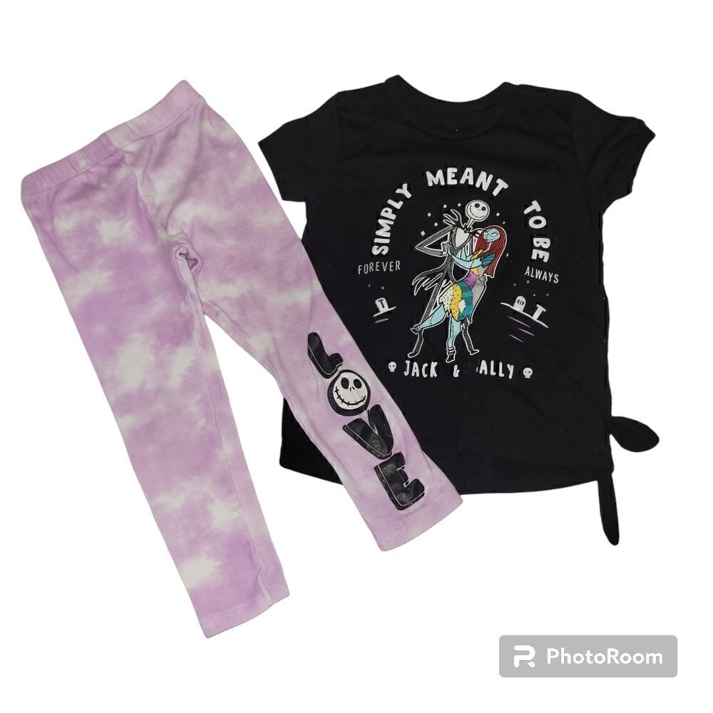 Disney Nightmare Before Christmas T-shirt and leggings 5 T. ^